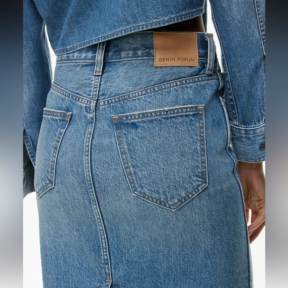 Denim Forum ‘90s pencil maxi denim skirt - Picture 4 of 10